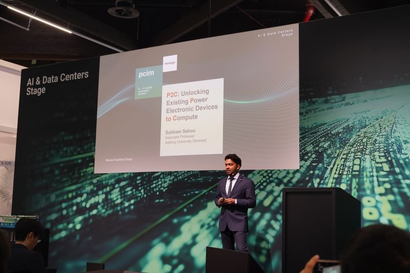Subham Sahoo presenting P2C at the AI and Data Centers Stage
